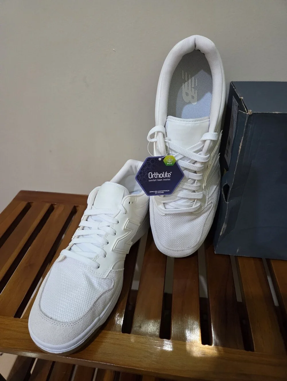 New Balance Men's BB480 Casual White Gray Sneakers Size 13